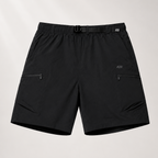 Black shorts on a light gray background